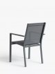 Garden dining chairs, set of 2, grey