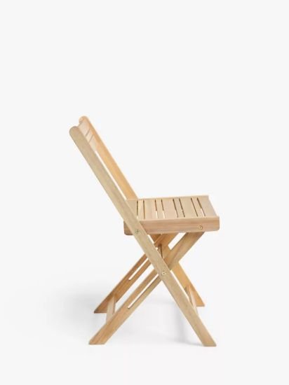 Acacia Wood Foldable Garden Dining Chairs, Set of 2, Natural