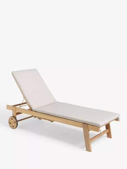 Acacia Wood Sun Lounger, Natural