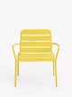 Metal Garden Lounge Chair, Yellow